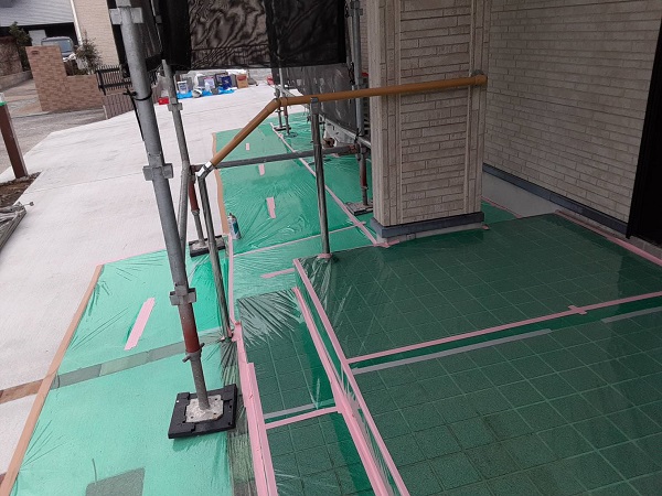 埼玉県さいたま市緑区　T様邸　屋根塗装・外壁塗装　養生　コーキング工事 (1)