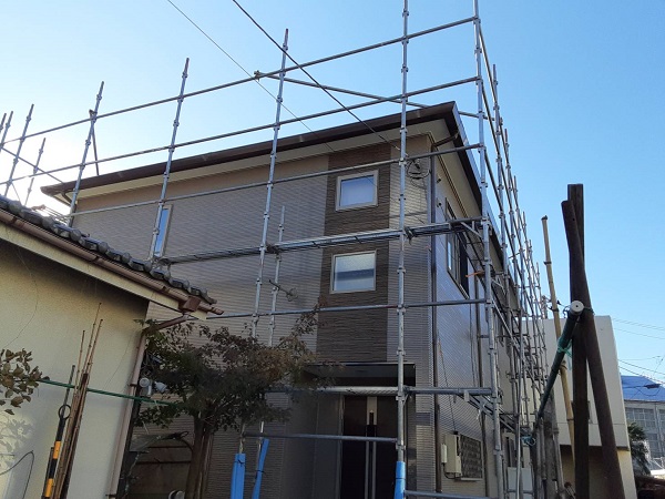 埼玉県さいたま市大宮区　S様邸　屋根塗装・外壁塗装　ベランダ防水工事の様子 (2)