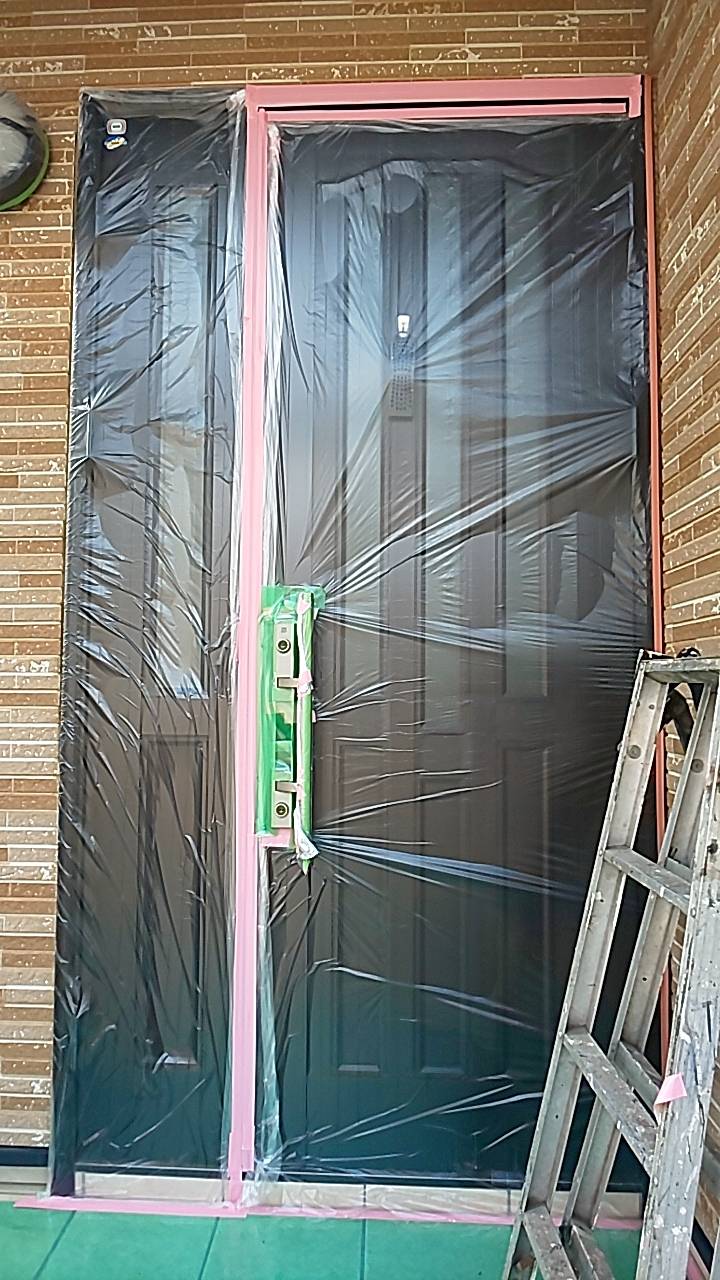 埼玉県さいたま市　M様邸　屋根塗装　外壁塗装　高圧洗浄について　養生　養生 (2)