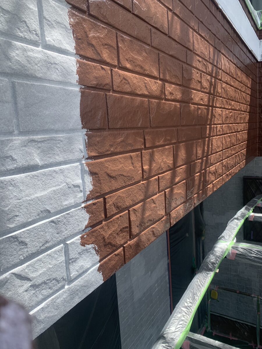 埼玉県さいたま市　N様邸　屋根塗装　外壁塗装　屋根補修　タスペーサー　外壁の中塗り (1)