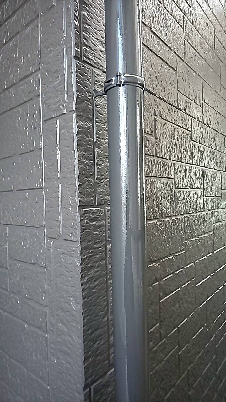 埼玉県さいたま市　O様邸　外壁塗装 付帯部塗装　仕上げ　完工　雨樋仕上げ
