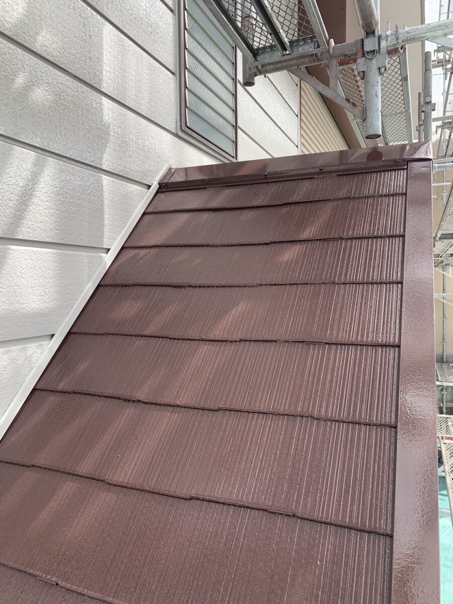 埼玉県さいたま市N様邸　外壁塗装　屋根塗装　鉄部仕上げ　下屋根仕上げ　完工　下屋根仕上げ