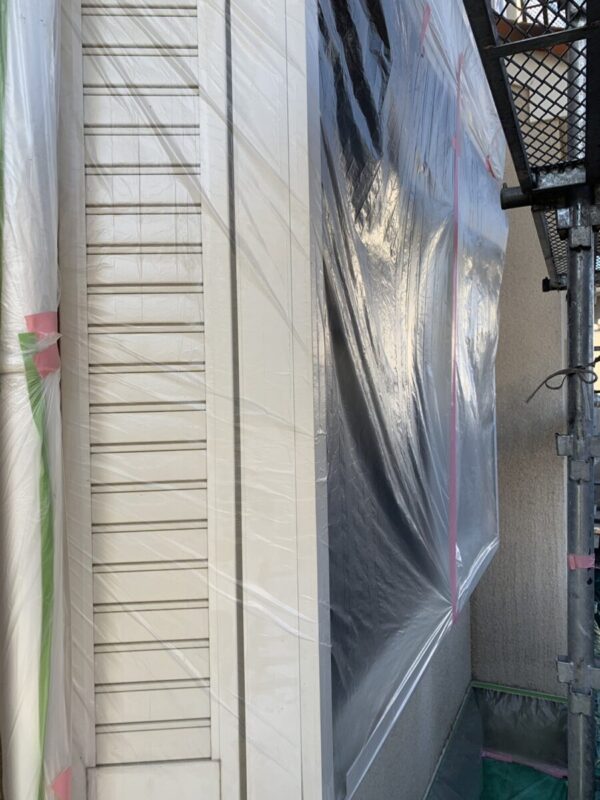 埼玉県さいたま市T様邸　外壁塗装　養生　外壁下塗り 養生 (1)