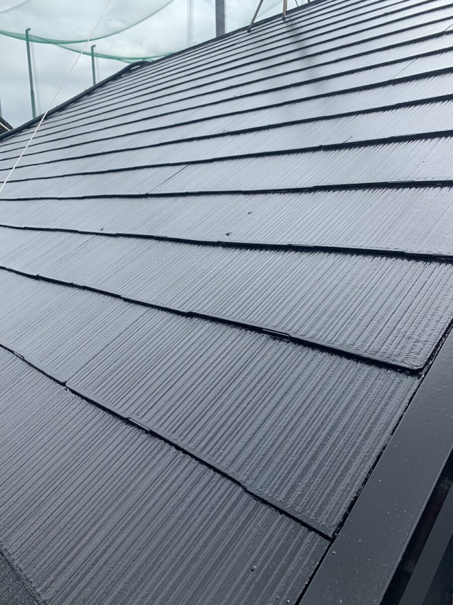 埼玉県さいたま市S様邸　鉄部の錆止め・塗装作業・屋根の中塗り・外壁のダメ込み