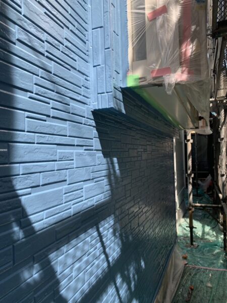 埼玉県久喜市 Y様邸　外壁の下塗り〜仕上げを行い、養生を撤去しました