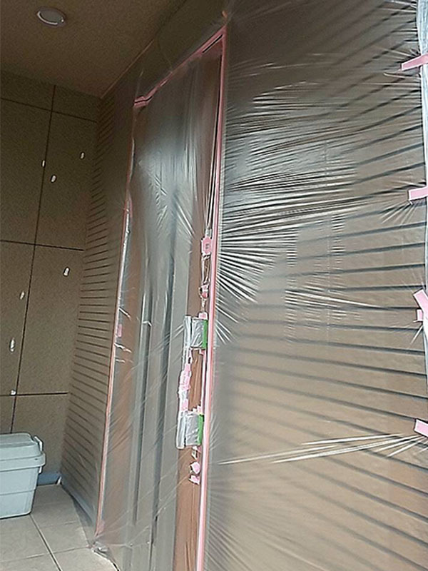 埼玉県さいたま市 玄関 養生