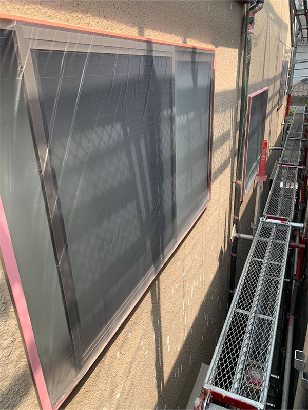 埼玉県さいたま市 窓 養生