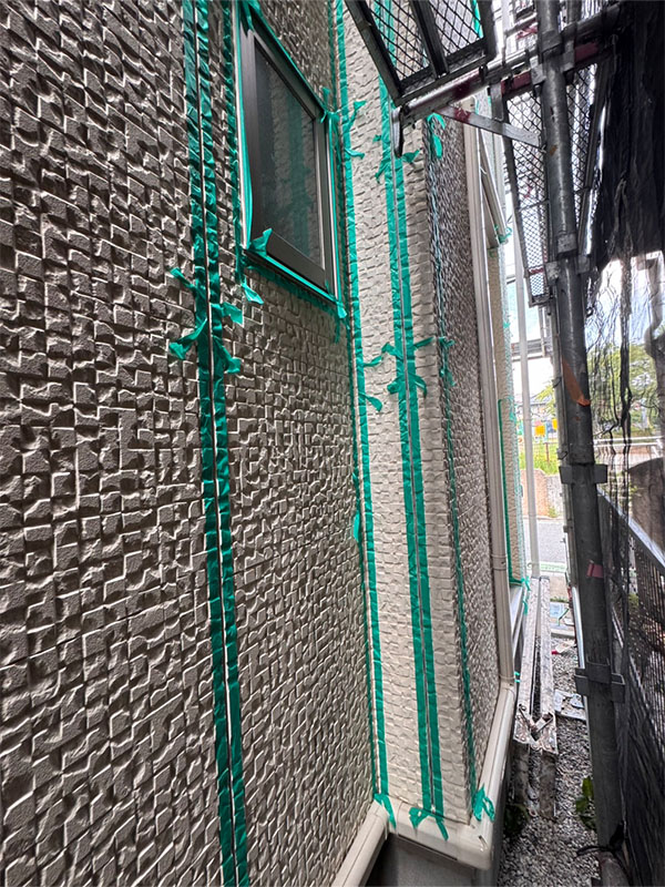 埼玉県さいたま市 窓サッシ コーキング 養生