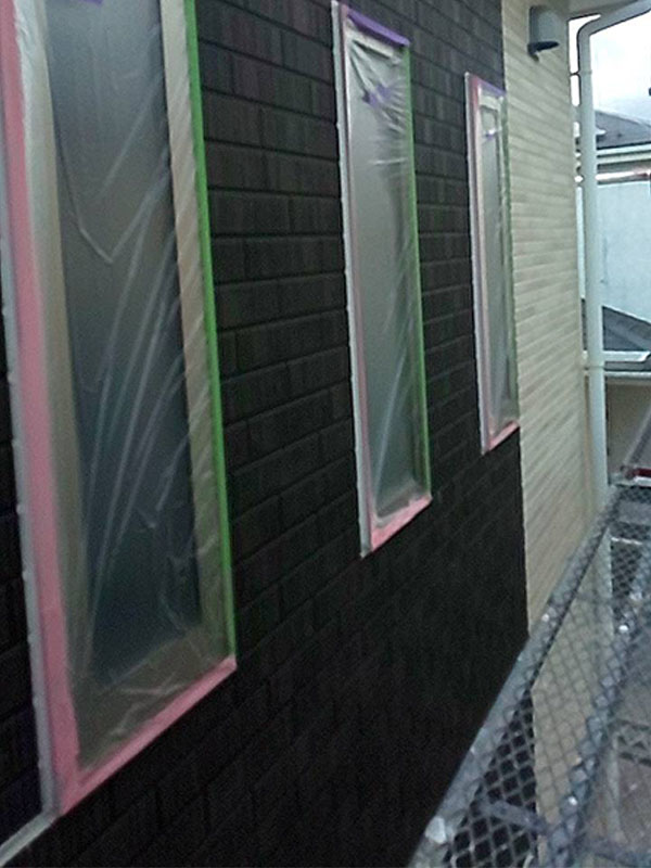埼玉県さいたま市 2階窓 養生