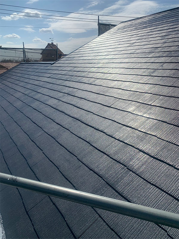 埼玉県さいたま市 屋根中塗り 全体