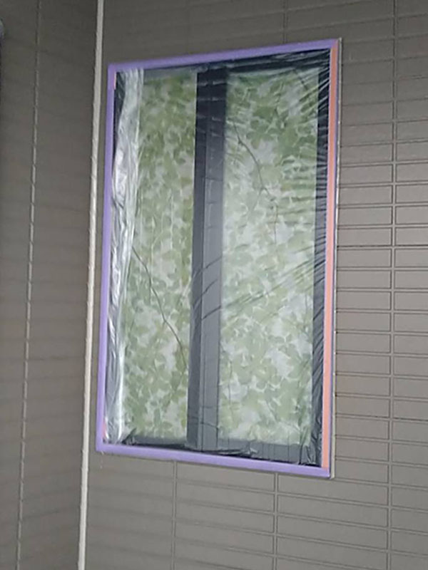 埼玉県さいたま市 窓 養生