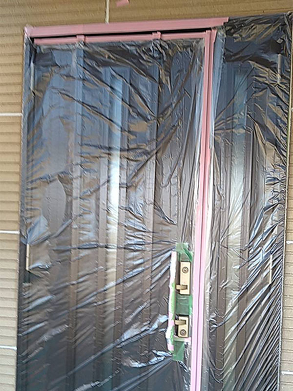 埼玉県さいたま市 養生 玄関ドア