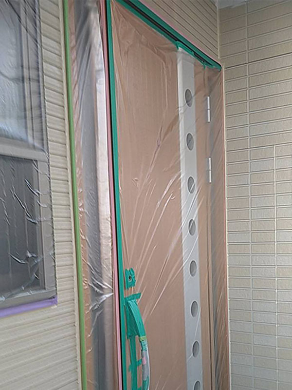 埼玉県さいたま市 玄関 下塗り