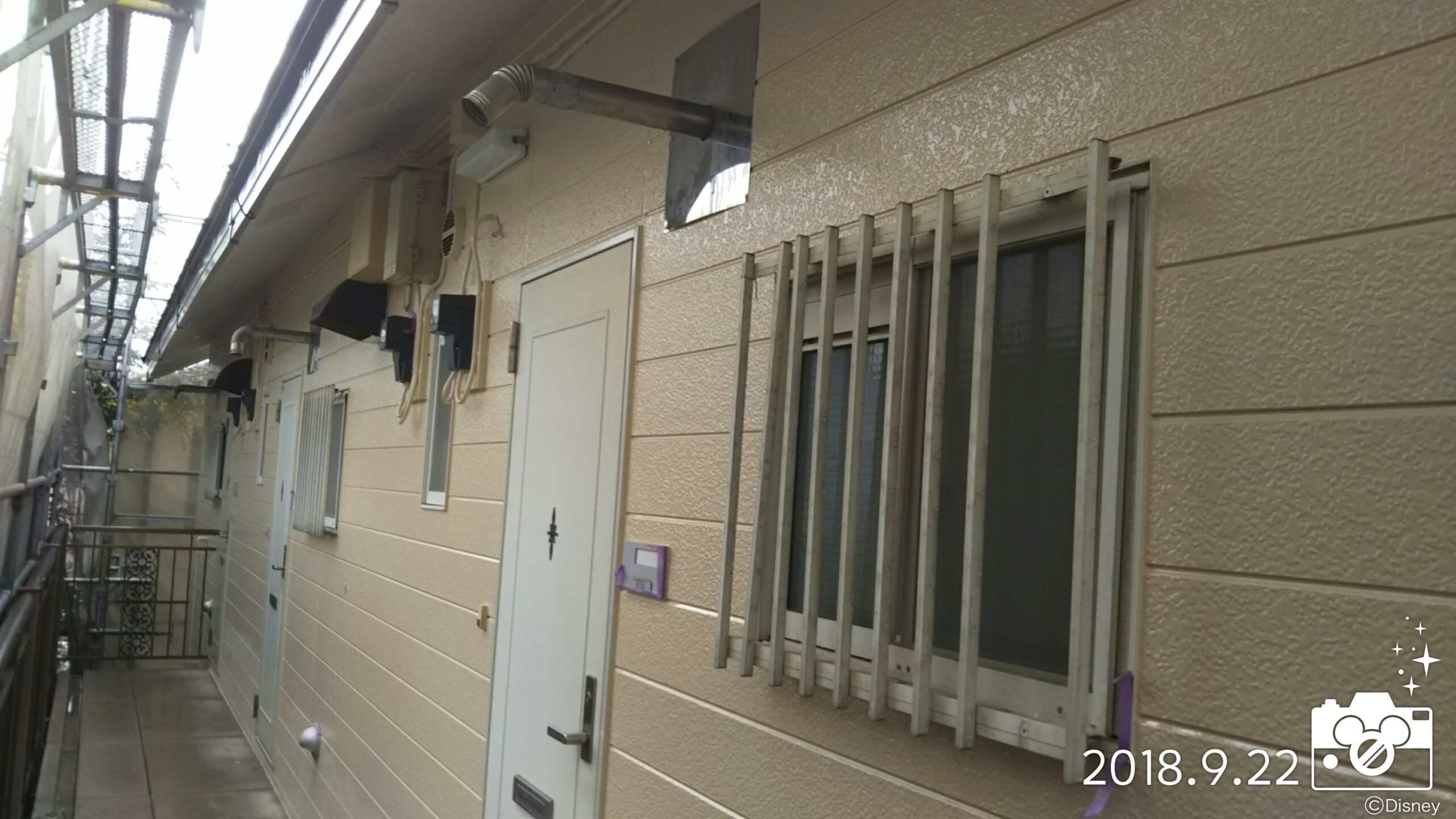 埼玉県さいたま市　鉄骨階段・鉄部塗装|さいたま市中央区の某アパートにて塗り替えリフォーム中