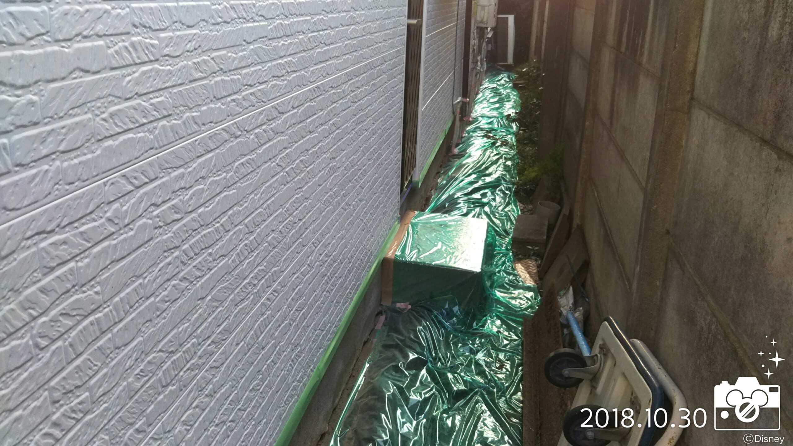 埼玉県さいたま市　外壁基礎塗装の養生|さいたま市緑区の木造２階建てのT様邸にて塗り替えリフォーム