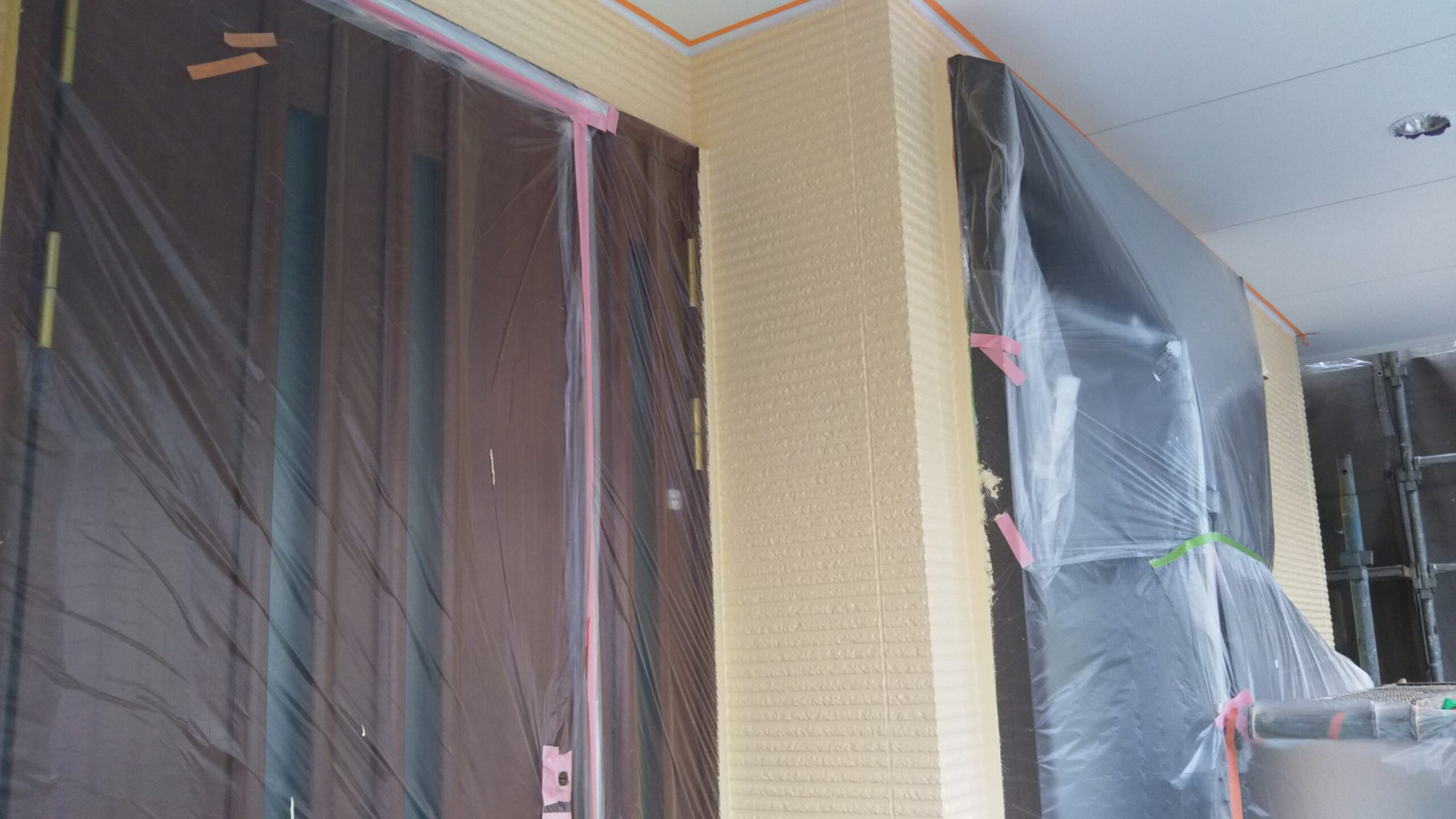 埼玉県さいたま市　悪天候のため作業を中断｜さいたま市南区のI様邸（木造３階建て）にて塗り替えリフォーム中