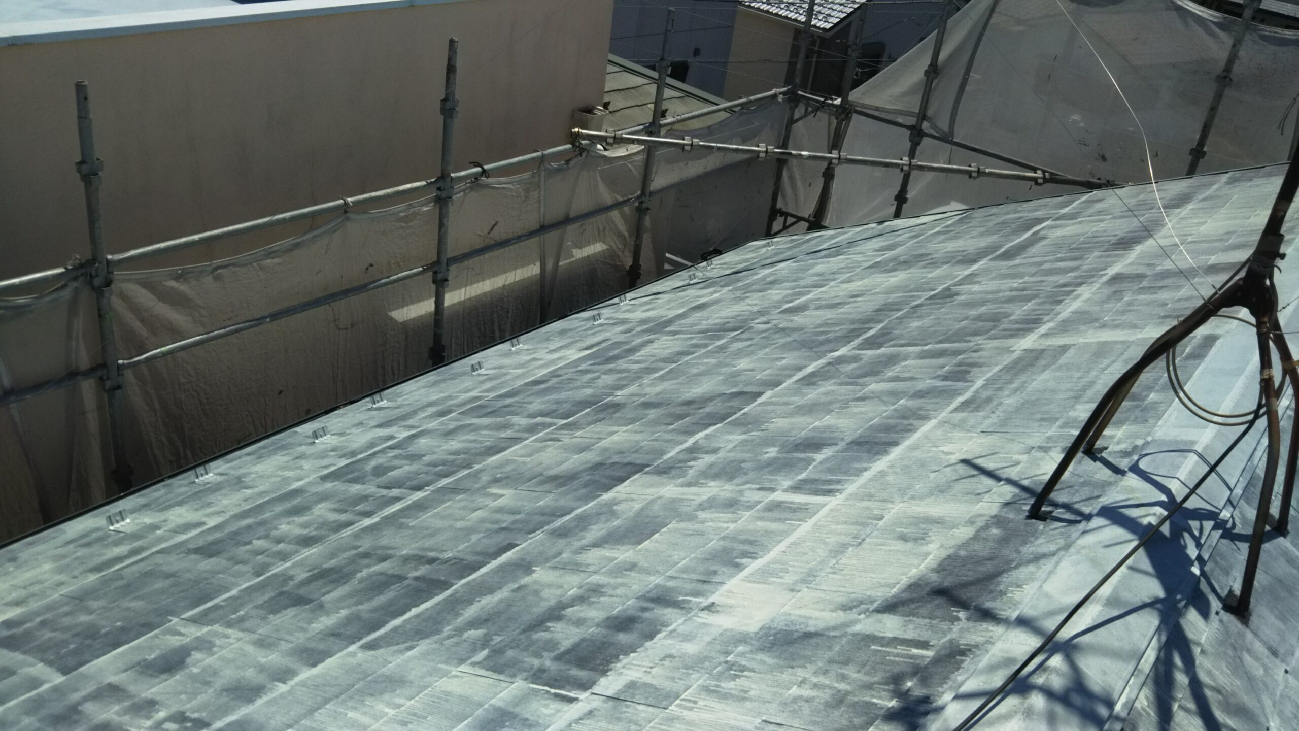 埼玉県さいたま市浦和区のH様邸（木造３階建て）にて屋根の塗装工事