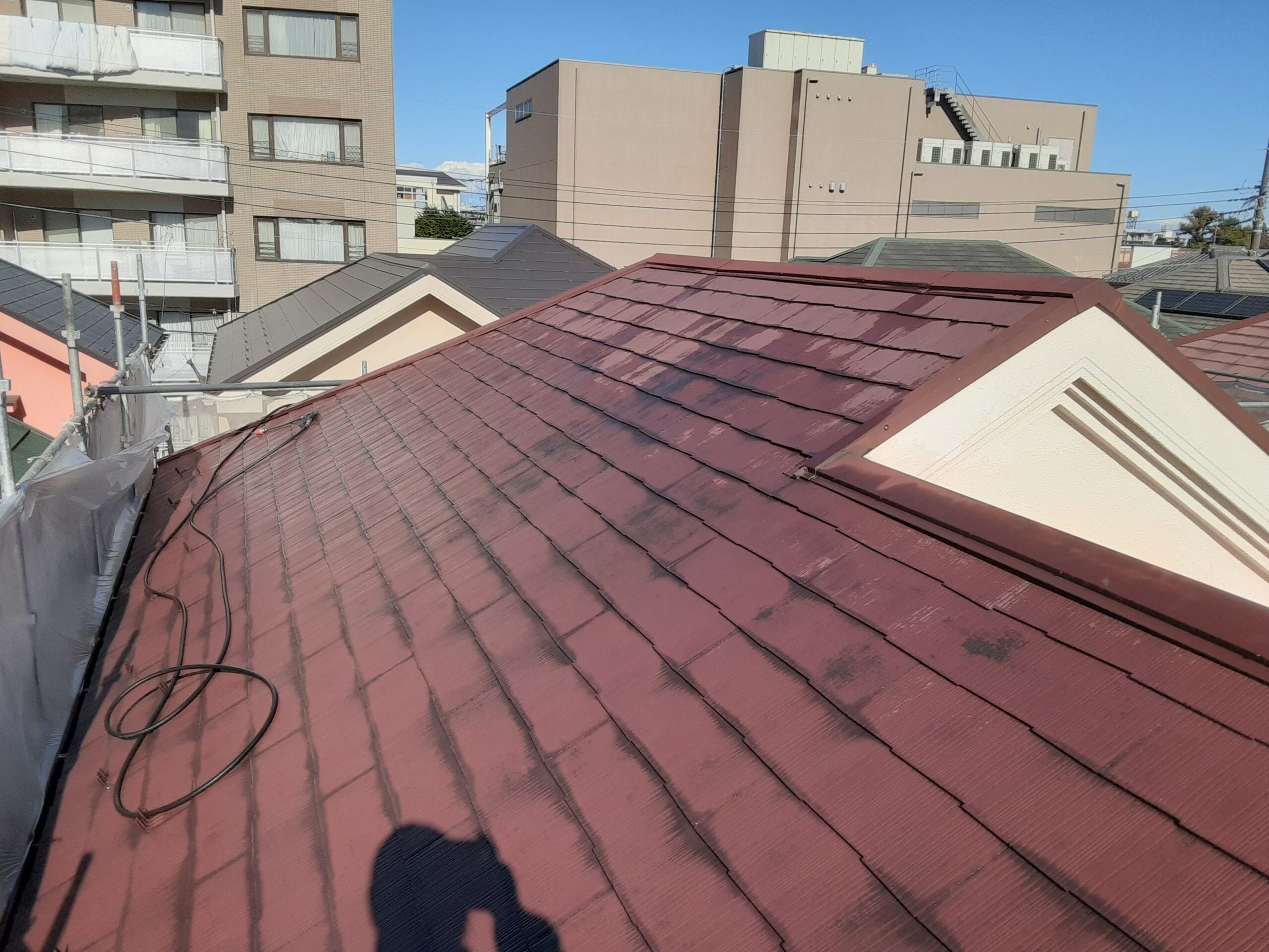埼玉県さいたま市　屋根、外壁の高圧洗浄/さいたま市大宮区の(木造2階建て)W様邸にて塗り替えリホーム中