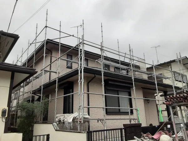 埼玉県さいたま市北区 I様邸 屋根塗装・外壁塗装 足場設置、メッシュシート (3)