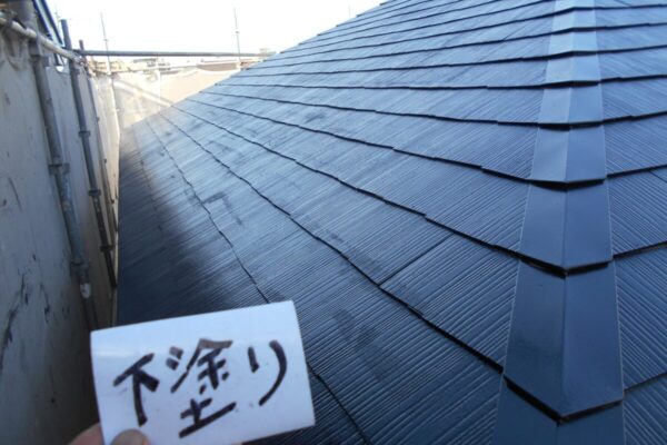 埼玉県さいたま市浦和区　S様邸　外壁塗装　屋根塗装　雨どい交換　屋根下塗り1