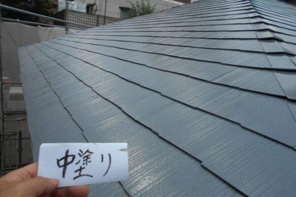 埼玉県さいたま市浦和区　S様邸　外壁塗装　屋根塗装　雨どい交換　屋根中塗り4