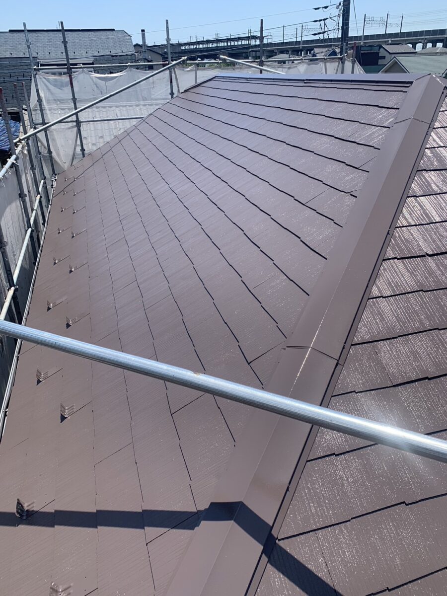 埼玉県さいたま市　K様邸　外壁塗装　屋根塗装　破風　雨どい　付帯部　屋根の仕上げ (2)