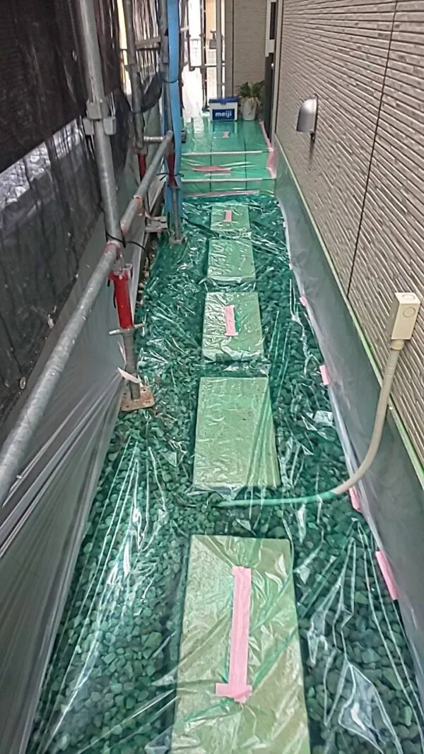 埼玉県さいたま市 H様邸 外壁塗装 養生 下塗り