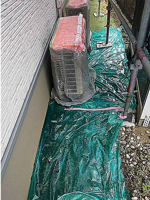 埼玉県さいたま市 養生 室外機込み