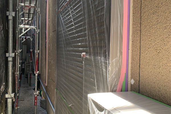埼玉県さいたま市 シャッター 室外機 養生